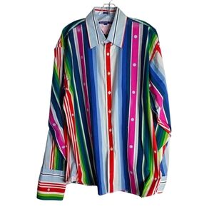 Skoops -Multicolor Striped Men's Shirt - Size 2XL